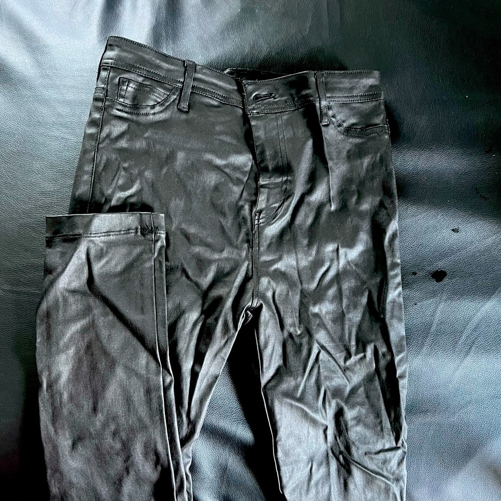 Pleather skinny jeans